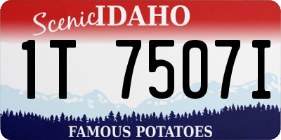 ID license plate 1T7507I