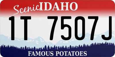 ID license plate 1T7507J