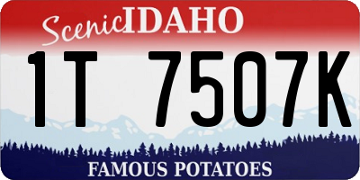 ID license plate 1T7507K