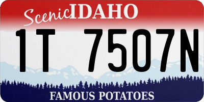 ID license plate 1T7507N