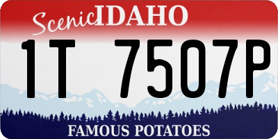 ID license plate 1T7507P