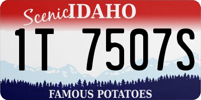 ID license plate 1T7507S