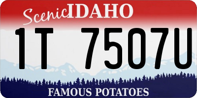 ID license plate 1T7507U
