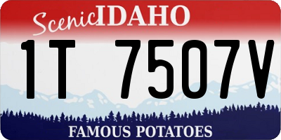 ID license plate 1T7507V