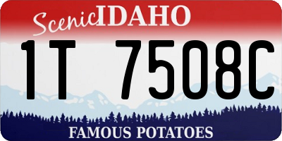 ID license plate 1T7508C
