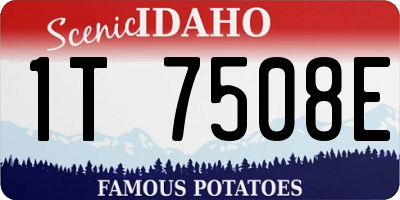 ID license plate 1T7508E