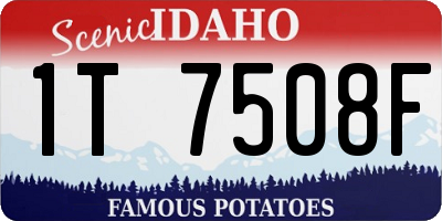 ID license plate 1T7508F