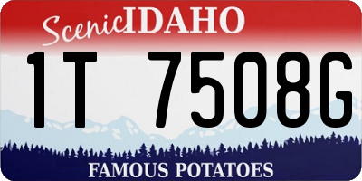 ID license plate 1T7508G