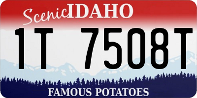 ID license plate 1T7508T