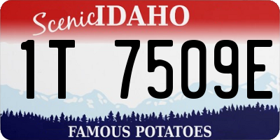 ID license plate 1T7509E