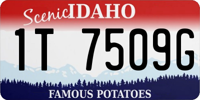 ID license plate 1T7509G