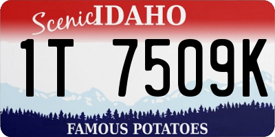 ID license plate 1T7509K