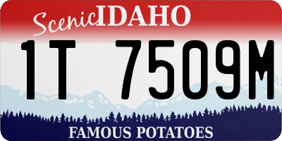 ID license plate 1T7509M