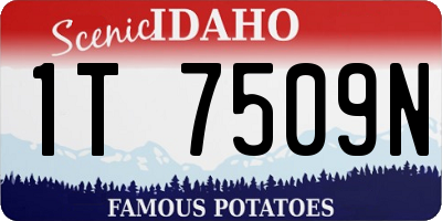 ID license plate 1T7509N