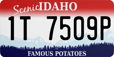 ID license plate 1T7509P