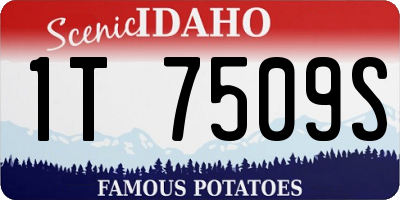 ID license plate 1T7509S