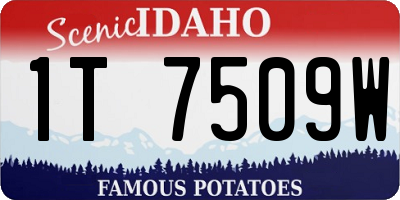ID license plate 1T7509W