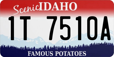 ID license plate 1T7510A