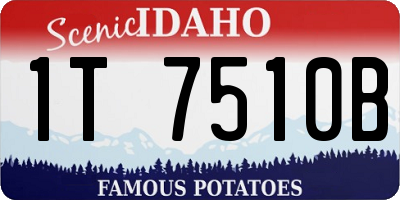 ID license plate 1T7510B