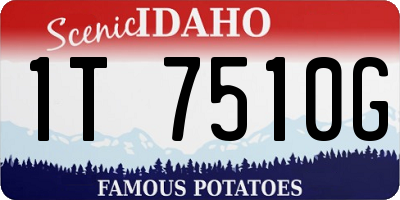 ID license plate 1T7510G