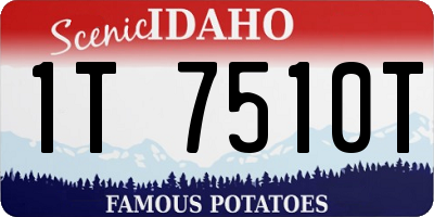 ID license plate 1T7510T