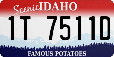 ID license plate 1T7511D