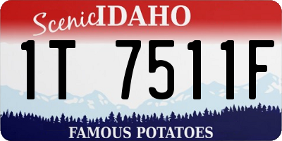 ID license plate 1T7511F