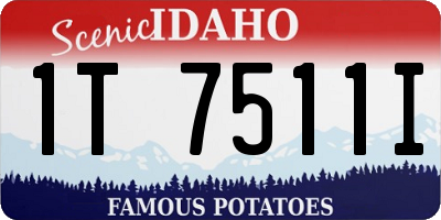 ID license plate 1T7511I