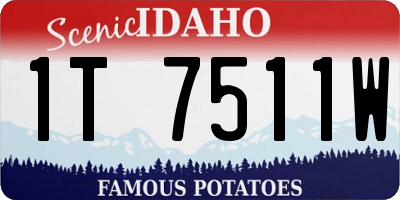 ID license plate 1T7511W
