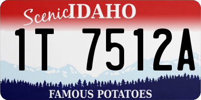 ID license plate 1T7512A