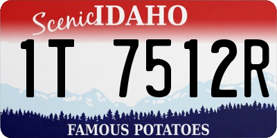 ID license plate 1T7512R
