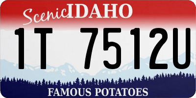 ID license plate 1T7512U