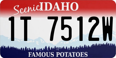 ID license plate 1T7512W