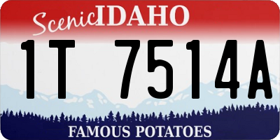 ID license plate 1T7514A