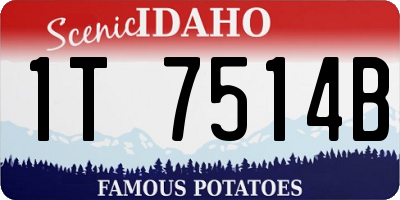 ID license plate 1T7514B