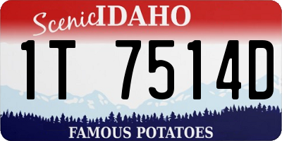 ID license plate 1T7514D