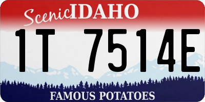 ID license plate 1T7514E