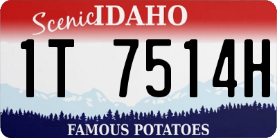 ID license plate 1T7514H