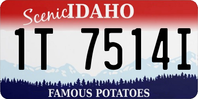ID license plate 1T7514I