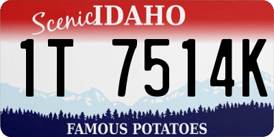 ID license plate 1T7514K