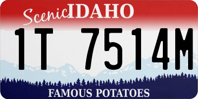 ID license plate 1T7514M