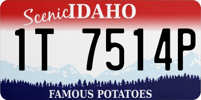 ID license plate 1T7514P