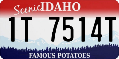 ID license plate 1T7514T