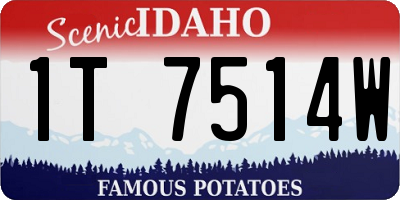 ID license plate 1T7514W