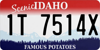 ID license plate 1T7514X