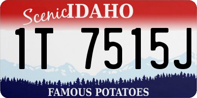 ID license plate 1T7515J