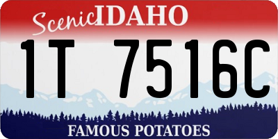 ID license plate 1T7516C