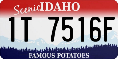 ID license plate 1T7516F