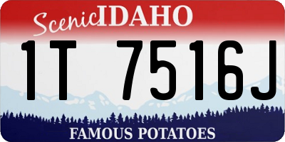 ID license plate 1T7516J