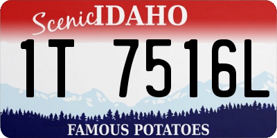 ID license plate 1T7516L
